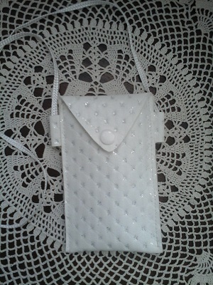 etui mobile smartphone iphone blanc brillant